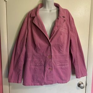 Faded Glory Corduroy Pink Women’s Blazer Jacket Size 22/24